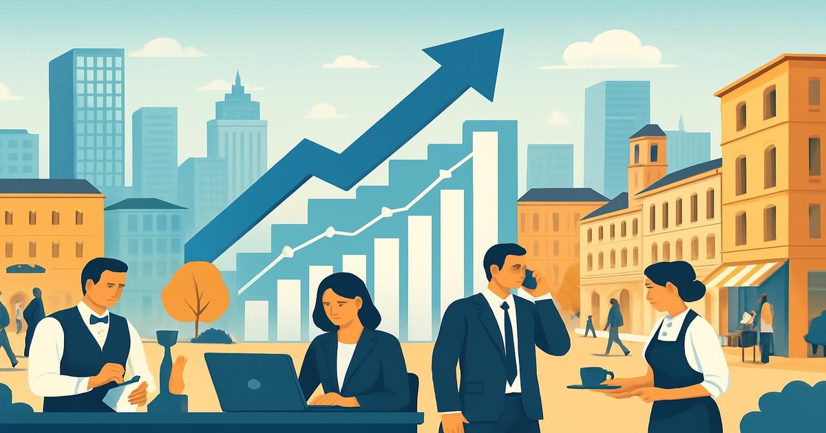 L’economia italiana trova fiato nel terziario
